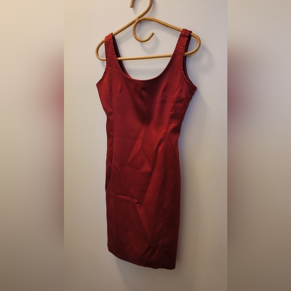 Red Vintage Satin Dress